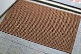 WaterHog Fashion Commercial-Grade Entrance Mat, Indoor/Outdoor Floor Mat 3' Length x 2' Width, Dark Brown by M+A Matting