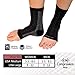 Compression Magic 1 Pair Foot Sleeves - Relieve Pain Reduce Swelling from Plantar Fasciitis, Diabetes, Achilles, Aching Heels, Feet and Ankles - Toeless Sock Supports for Women - Black Large