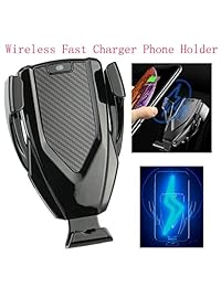 Soporte inalámbrico para cargador de automóvil, carga rápida de 10 vatios de potencia; sujeción automática Detección inteligente por infrarrojos iPhone compatible Xs   Xs Max   XR   X   8 8 Plus, Samsung Galaxy S10   S10 +   S9   S9 +   S8   S8 +