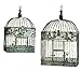 Deco 79 88016 2-Piece Metal Square Bird Cage Set