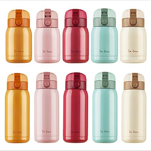 Best Annie 200ML/280ML Cute Mini Coffee Vacuum Flasks Thermos Stainless Steel Drink Water Bottle Termos Termo Cups Travel Mugs Pink 280ML