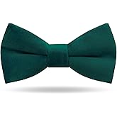 LJBFNN Velvet Bow Ties for Boys, Adjustable Pre-Tied Bow Tie Solid Color Bowtie for Kids Toddler Child Wedding Party School