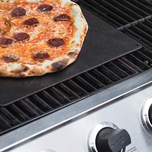 Pizzacraft PC0307 Round Steel Baking Plate for Oven or BBQ Grill, 14" Diameter