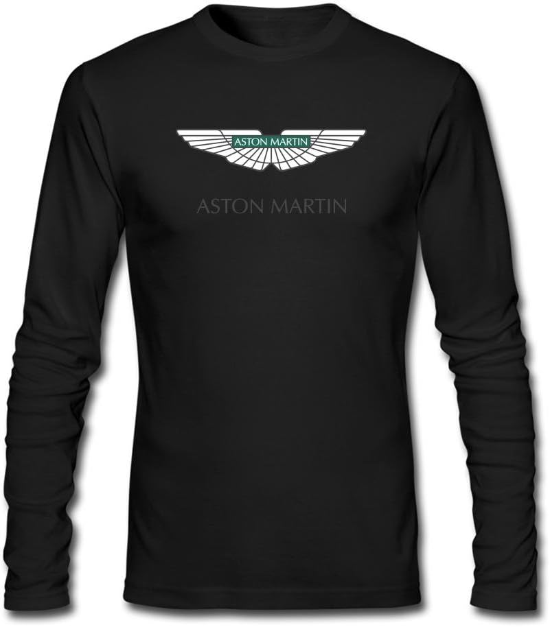 DLQUEEN Men's Aston Martin Logo Adult Long Sleeve T-Shirt Tee