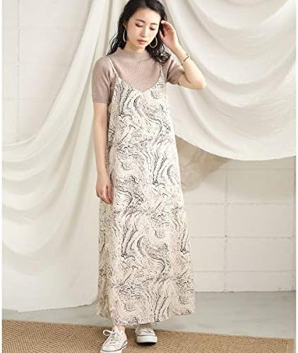 Amazon ブージュルード Bou Jeloud Web限定 ドゥルージー柄キャミソールワンピース Beige 38 ワンピース チュニック 通販