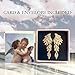 Angel Eagle Wings Rhinestones Studded Dangling Drop Statement Earrings for Women Perfect for Holiday Party - BOX, CARD & ENVELOPE INCLUDED FOR EASY GIFTING (Rose Gold)