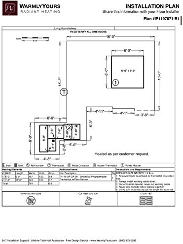 Amazon Com Warmlyyours Environ Electric Floor Heating Mat 36 Sq