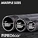 PIPE DECOR 3/4” x 12” Black Steel Plumbing Pipe, Pre Cut, Industrial Steel Grey Fits Standard 3/4 Inch Threaded Black Malleable Iron Fittings, Build Vintage DIY Furniture, 4 Pack