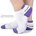 Rbenxia 4 Pair Silicone Dot Cotton Non Slip Skid Yoga Pilates Socks with Grips Cotton for Women Full Toe Low Cut Non Skid Barre Socks for Studio Hospital Sports Fitness Training One Size