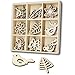 YuQi 45 Pcs Wood Embellishments Laser Cut Birds and Butterfly Ornaments Natural Shapes with Gift Box (Birds & Butterfly)