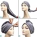 Microfiber Hair Drying Towels, Fast Drying Hair Cap, Long Hair Wrap,Absorbent Twist Turban, White, Light Blue, Pink, Dark Gray (4 pack)