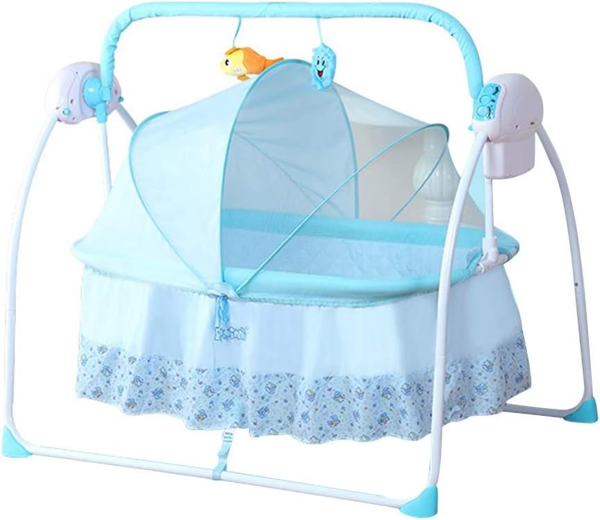Babywippen Bett Schatzchenaufnahmevorrichtung Stuhl Stuhl Tursteher Liegestuhle Soothing Vibration Baby Schaukelstuhl Krippe Rocker Und Stuhl Mit Activity Center Color Blue Amazon De Kuche Haushalt