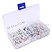 BEADNOVA-200 pcs Crystal Rondelle Ball Shape Spacer Bead Silver Gold Black Plated Various Color 8mm Lot Size Box Set with Container (8mm 200 pcs Box Set)