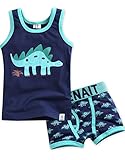 Vaenait baby 9 Colors 2T-7T Kids Boys 2pcs Underwear Undershirt Boxer Brief Set