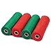 LaRibbons Deco Mesh Ribbon - 10 inch x 30 feet Each Roll - Metallic Foil Red and Green Rolls for Wreaths, Swags and Decorating - 4 Pack