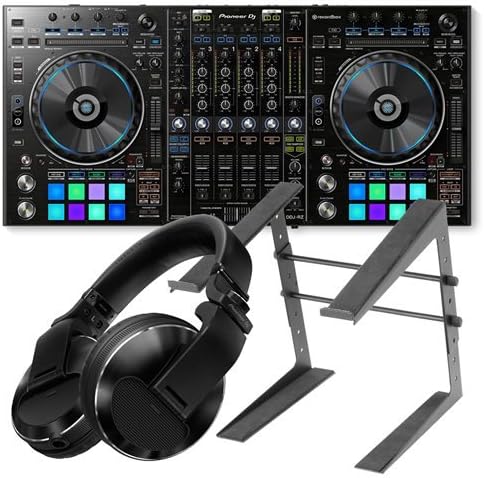 Pioneer DDJ-RZ DJ Controller for rekordbox w/ HDJ-X10 Headphones & Laptop Stand