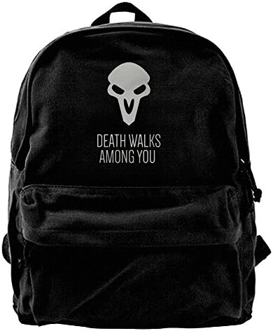 WuliXD Overwatch Death Walks Among You Canvas Backpack Travel Bag