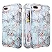 iPhone 7 Plus Case, iPhone 8 Plus Shiny Rose Gold White Gray Marble Case,BAISRKE Heavy Duty Hybrid 3-Layer Full-Body Protect Case Soft TPU & Hard Plastic Back Cover for Apple iPhone Plus 5.5