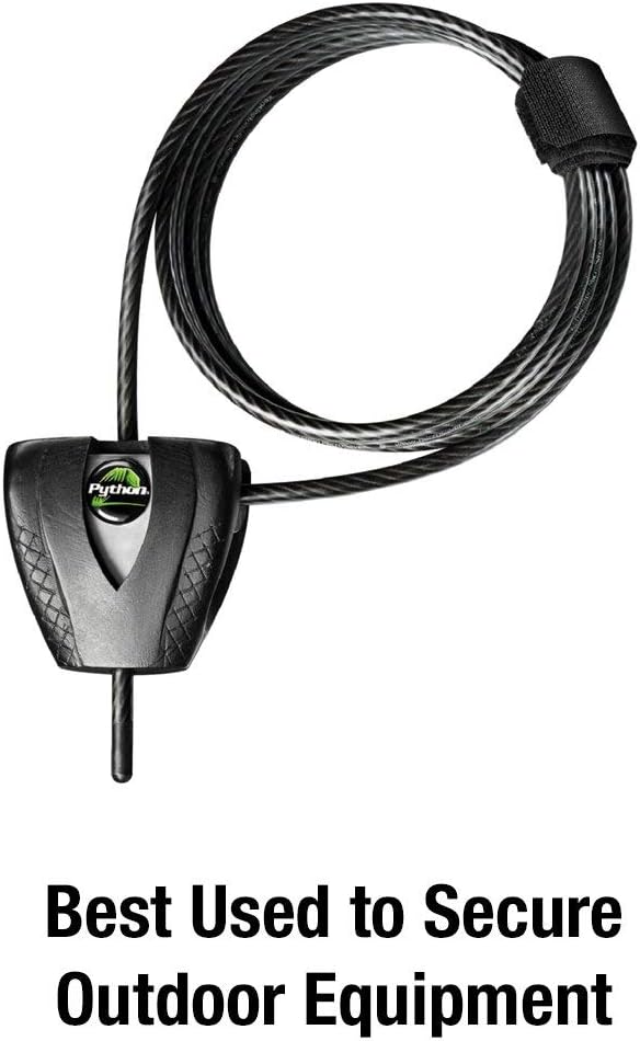 Master Lock 8417D 2 Pack 6ft. x 3/16in. Python Adjustable Locking Cable, Black, 6' X 3/16-Inch(2-Pack): Sports & Outdoors
