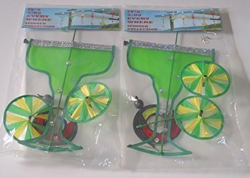 Mazaa in the Breeze Margarita It's 5 O'clock Everywhere Drink Spinner, 2 Piece