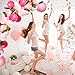 Auihiay 115 Pieces Pink Balloon Garland Kit with Palm Leaves and Balloon Strip for Blush Baby Shower Wedding Girl Birthday Luau Tropical Party Decorations