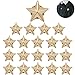 20 Pieces Star Badge Gold Lapel Pin for 4th of July Memorial Day Veterans Day