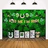 Lofaris St.Patricks Day Backdrop for Photography 7x5ft Luck Shamrock Green Clover Pot Gold Wooden Floor Photo Background…