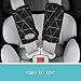 JJ Cole - Reversible Strap Covers, Seat Belt Cushion to Support Infants and Toddlers in the Car Seat or Stroller, Black Tri Stitch, Birth and Up