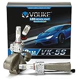 VK-5S H11 H8 H9 8000lm LED Headlight Conversion Kit,High Beam,Low Beam Headlamp,Fog Driving Light, Halogen Headlight Replacement, 6500K White Color,1 Pair
