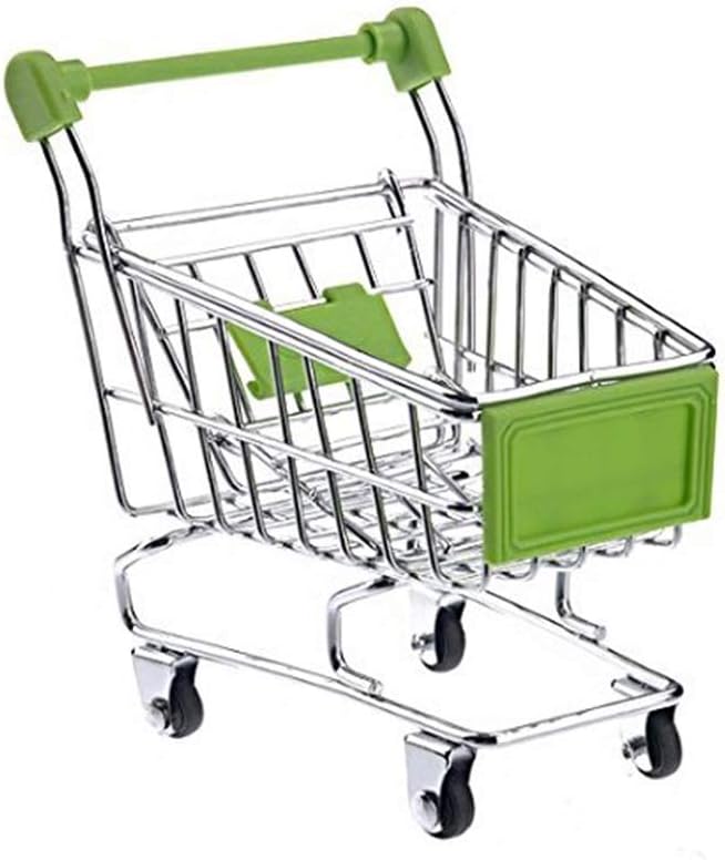 AAGOOD Mini shopping cart greenMini Shopping Cart Supermarket Handcart Trolley Ch