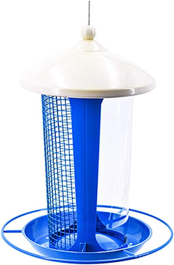 Kgca Bird Feeder Outdoor Blue 21 27cm Amazon Co Uk Garden
