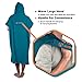 SUN CUBE Surf Poncho Changing Robe with Hood | Cotton Wetsuit Changing Towel for Surfing Beach Swim Outdoor Sports - Sea Blue