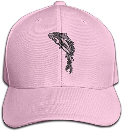 Adjustable Fish Cotton Plain Pink Peak Baseball Capsnapback For Adult
