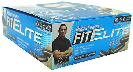 Fit Crunch Bars Fit Elite Bar Cookies 'N' Cream 12 Bars by Fit Crunch Bars