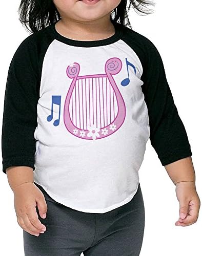 Autumn Kids Toddler Bee Bop Cutie Mark Crew Neck 3/4 Sleeves Raglan T Shirts Black US Size 5-6 Toddler