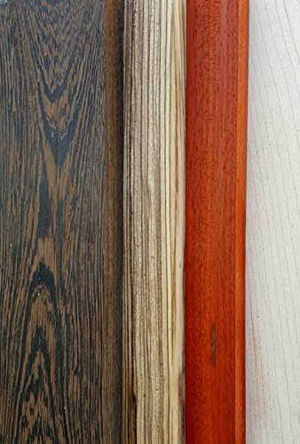 Premium Exotic Hardwood variety 4 pack by Moss Creek Woodworking