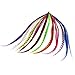 Professional Salon Feather Hair Extension Multi Color Mixed 50 Micro Beads & Plier hook Kits-24 Pcs