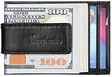 Travelambo Magnetic Money Clip Front Pocket Wallet Slim Minimalist Wallet RFID Blocking (napa black)