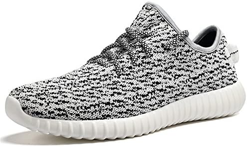 Saibhreas Men's Women's Running Shoes Lightweight Mesh Sneakers Breathable Casual (38 M EU/7 B(M) US, Rice White)