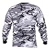 Rothco Long Sleeve Color Camo T-Shirt - Comfortable Tee for Outdoor Adventure, City Camo, Medium