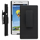 SOJITEK ZTE Blade L2 Black Holster Case 2-in-1 Hybrid Hard Shell Holster Combo With Kickstand & Belt Clip