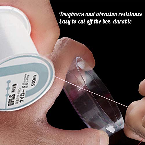 Angelschnur, 500 m, Nylon, 0,47 mm, transparent, monofile Angelschnur, starke Spannung, hohe Belastung, unsichtbare Nylonfaden, Schnur zum Aufhängen von Dekorationen und Schmuck – Bild 5