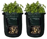 Potato Planter Bags - Garden Tub for Vegetable Growing with Flap Access - 2 Pack
