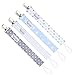 Pacifier Clip by Michef - 4 Unisex Pacifier Holder - Simple Design for Boys and Girls