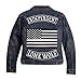 VEGASBEE® Lone Wolf Embroidered Iron-On Patch Biker Jacket Rider Vest Bottom Rocker 12
