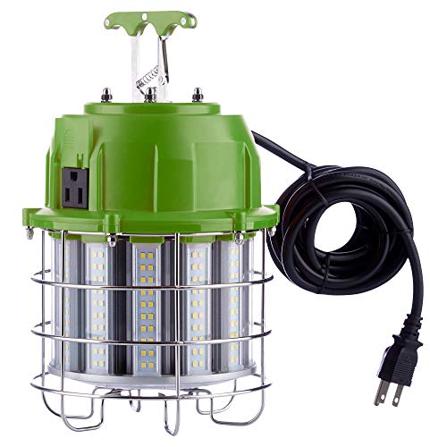 PowerSmith PTLK52-60 New 7,200 Lumen High Bay Temporary LED Hanging Daisy Chain Work Light with 10 ft Power Cord and 5 Year Warranty, Small, Green