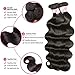 Beauty Forever Indian Body Wave Hair 3 Bundles Hair Extensions 100% Unprocessed Human Virgin Hair Weaves Natural Color 95-100g/pc (12 14 16)