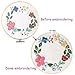 Unime Full Range of Embroidery Starter Kit with Pattern, Embroidery Kit Including Embroidery Cloth with Color Pattern, Bamboo Embroidery Hoop, Color Threads, and Tools Kit (Floral Hoop)
