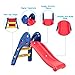 BABY JOY Folding Slide, Indoor First Slide Plastic Play Slide Climber for Kids (Round Rail)