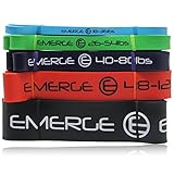 Emerge Pull Up Resistance Bands Unique Composite High-Density Gym and Powerlifting Training Bands for Leg Training Core Strength Resistance Excercises Flexibility and Mobility